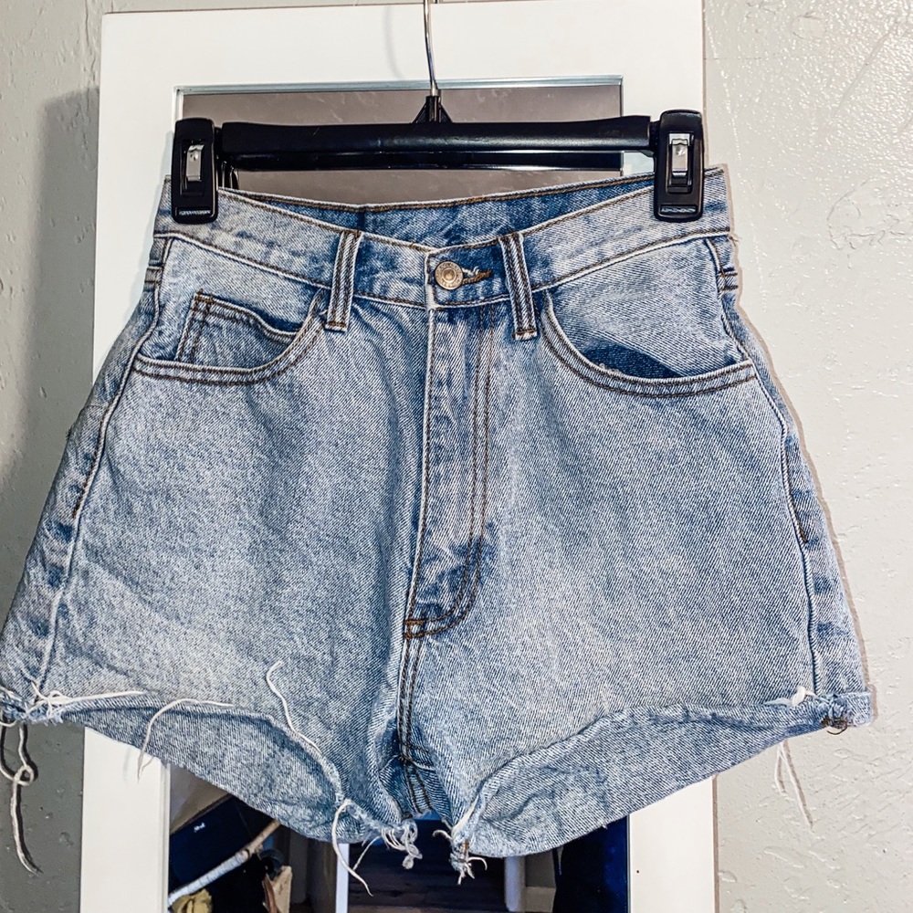 Light-Washed Denim Shorts